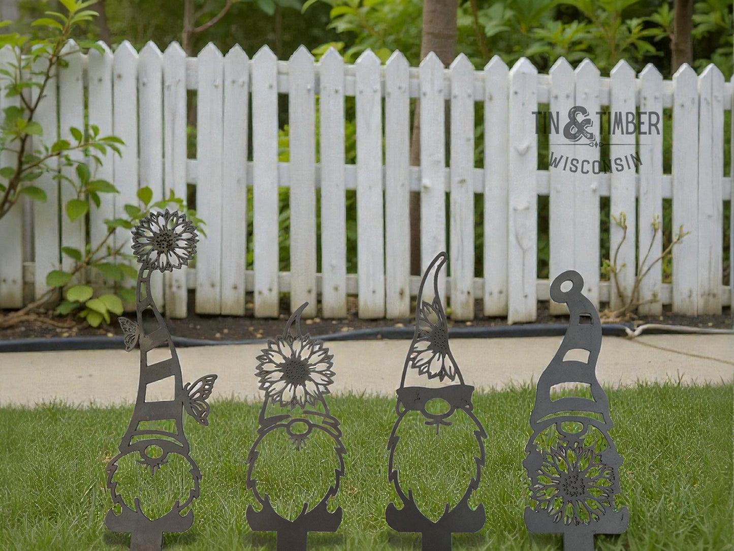 Sunflower Gnome Yard Art