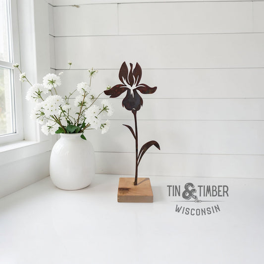 Metal Iris Flower