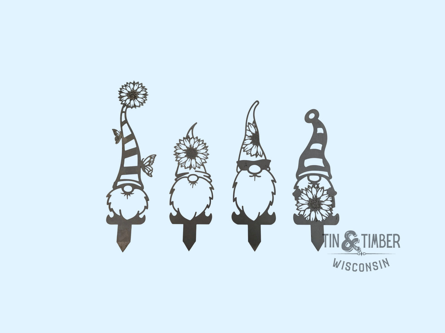 Sunflower Gnome Yard Art