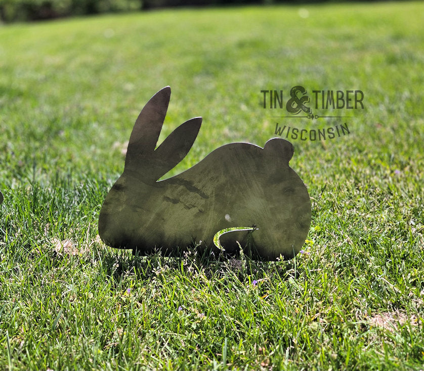 Metal Bunny Garden Art