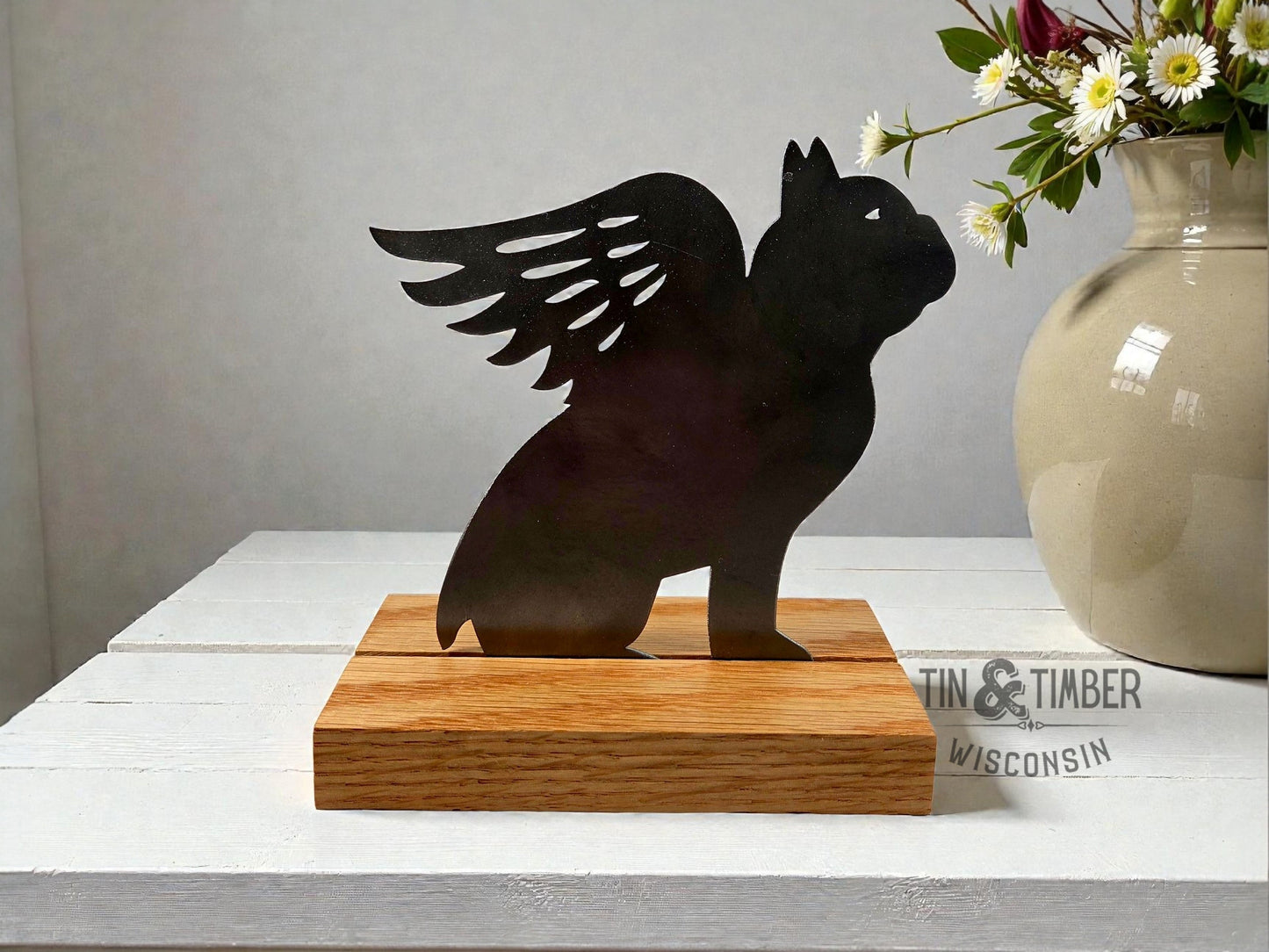 French Bulldog with Angel Wings - Pet Memorial
